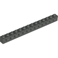 Lego kostka s otvory (kostička s dírami) 1x14, tmavě šedá (4124041)